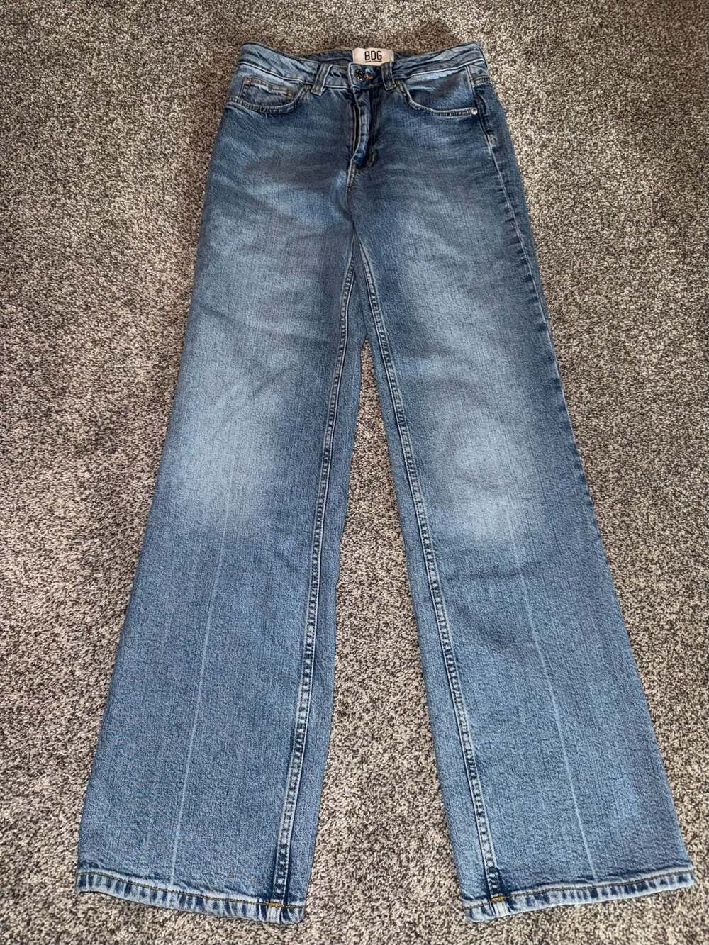 BDG Urban Outfitters Women's High-Rise Wide-Leg Blue Denim Jeans Size 28